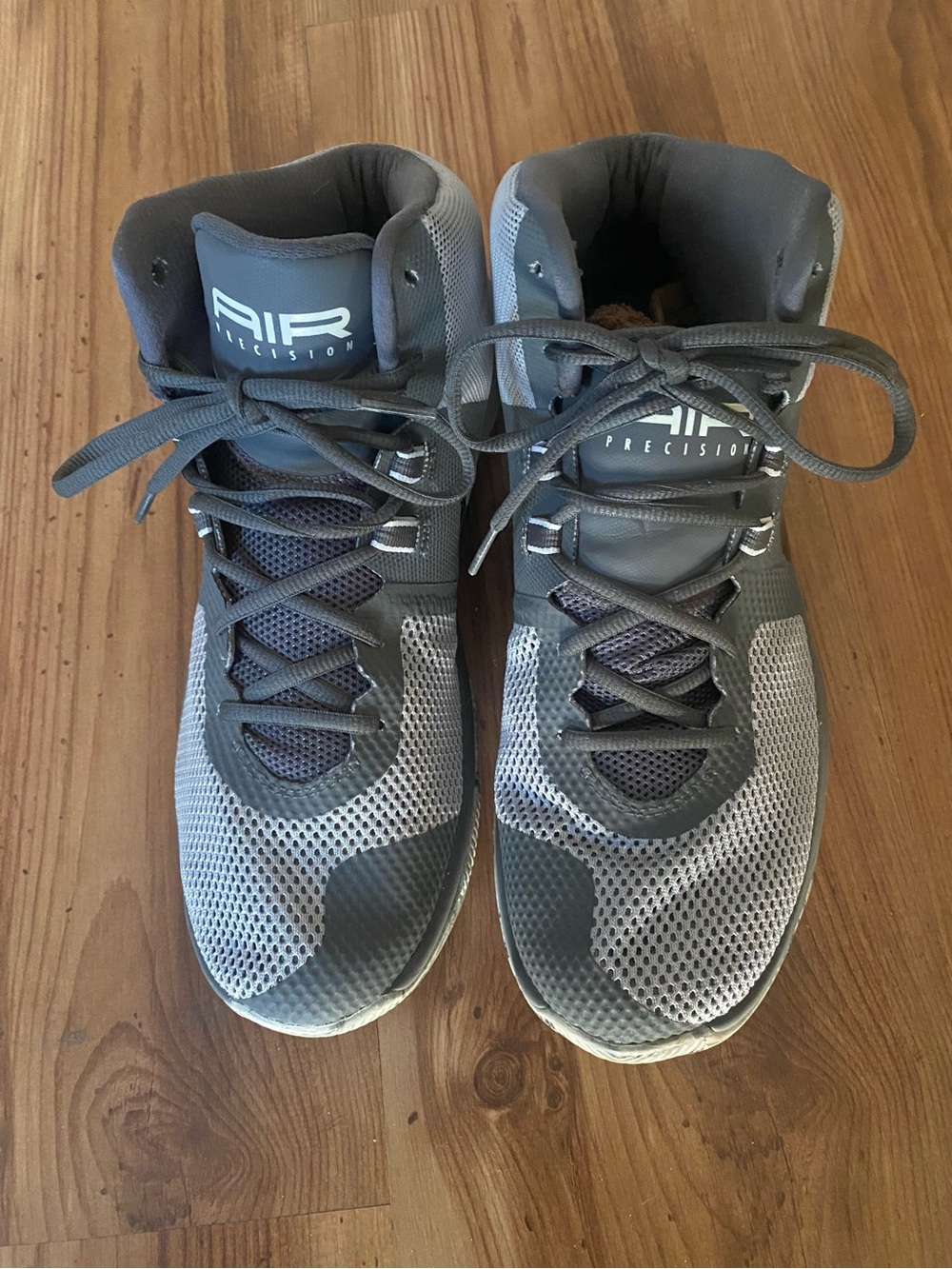 Nike Air Precision
Men’s Gray and Dark Gray Athletic Basketball Shoes